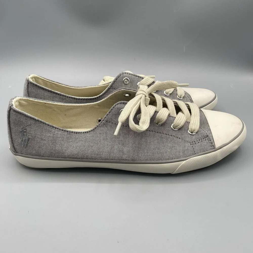 Polo Ralph Lauren Oxford Cloth Parnell Sneakers Shoes Grey Size‎ 10B